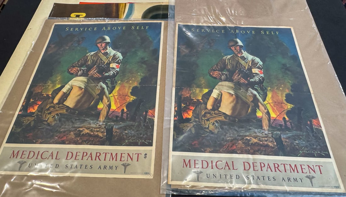 2 VINTAGE WWII POSTERS, 28.5" X 40.5" (1 of 5)