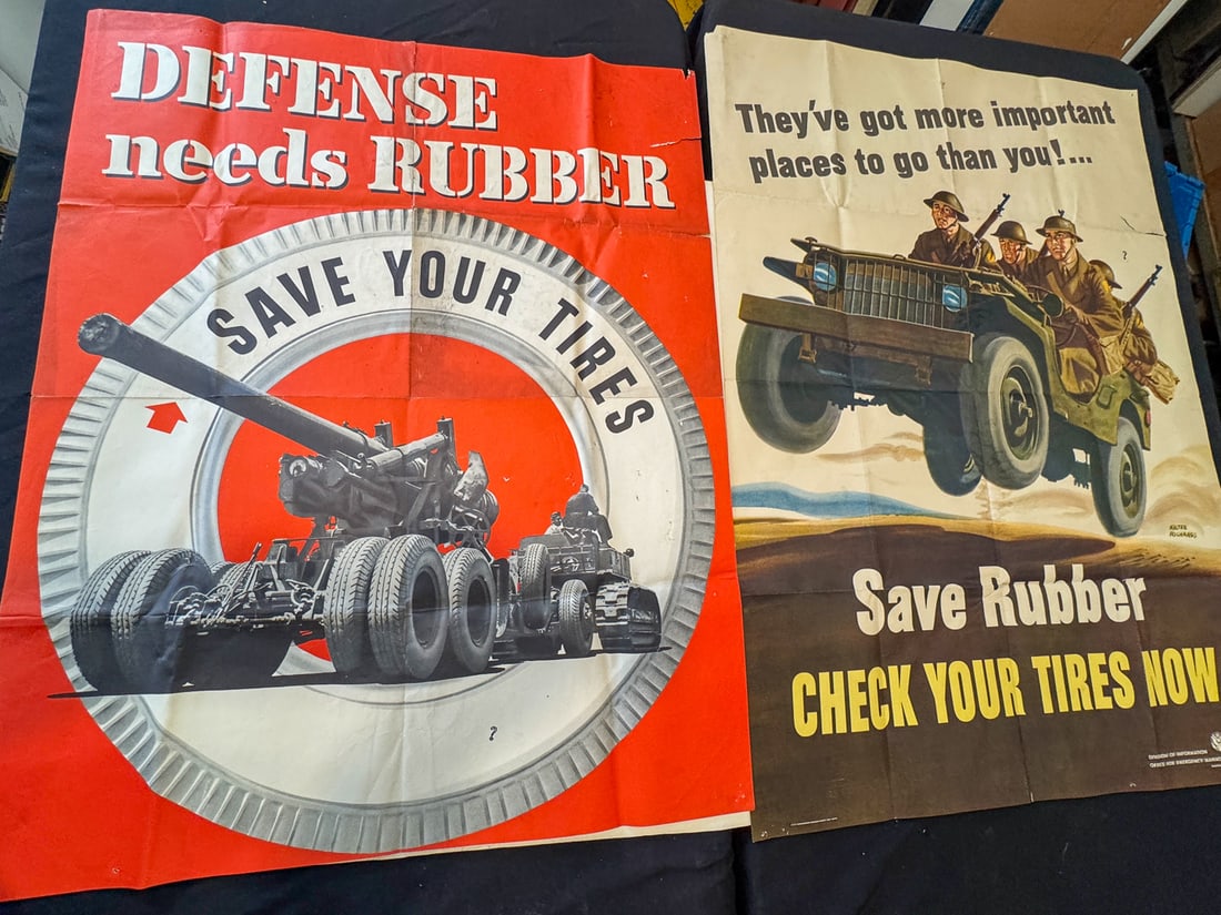 2 VINTAGE WWII POSTERS, 25" X 19" (1 of 2)