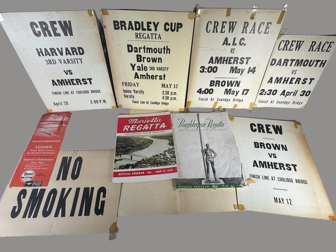 1950 AMHERST CREW TEAM EPHEMERA INCLUDES SIGNS (1 of 6)