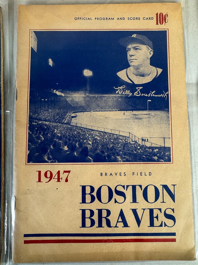 9 BOSTON BRAVES OFFICIAL PROGRAMS/SCORECARDS - 3