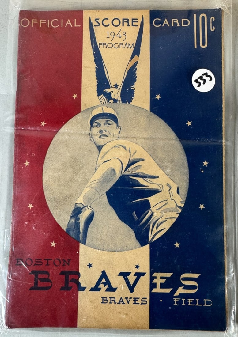 9 BOSTON BRAVES OFFICIAL PROGRAMS/SCORECARDS - 4