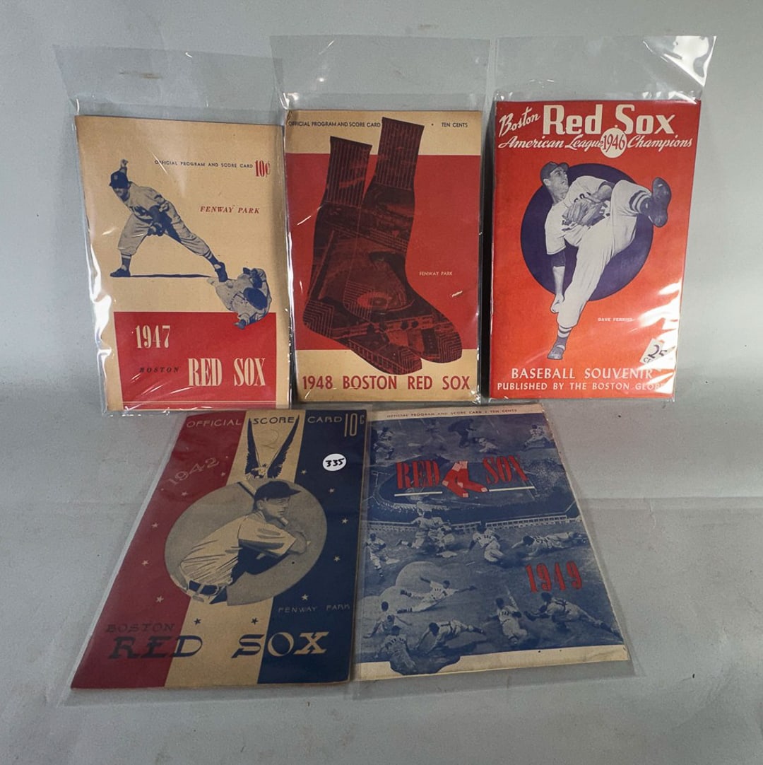 5 1940S BOSTON RED SOX PROGRAMS/SCORECARDS (1 of 6)
