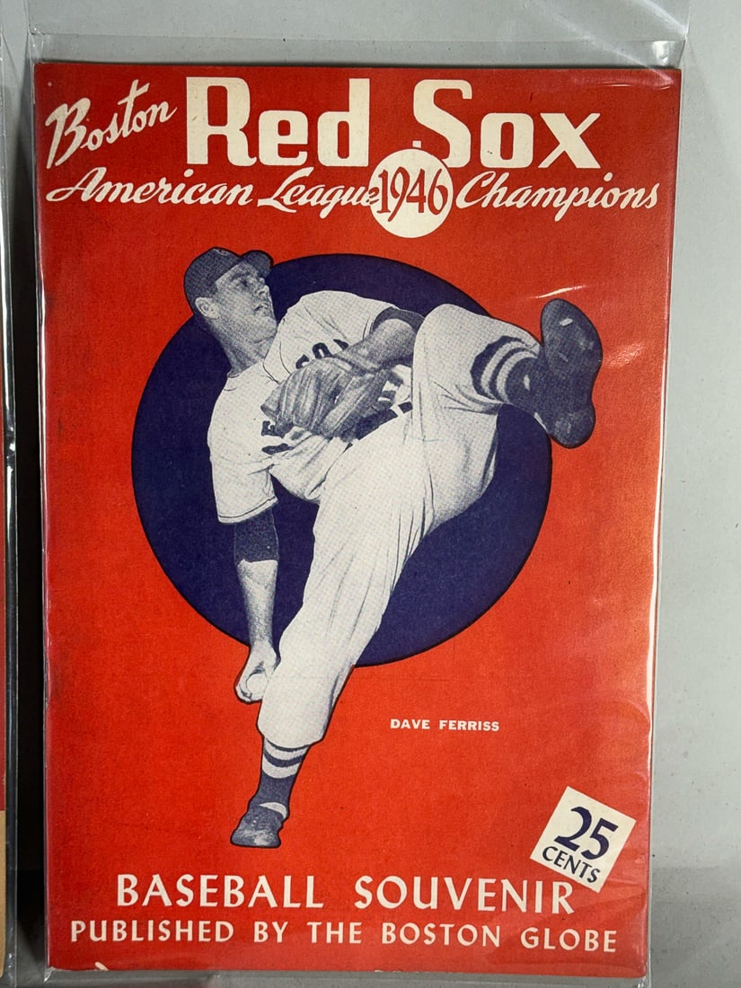 5 1940S BOSTON RED SOX PROGRAMS/SCORECARDS - 2