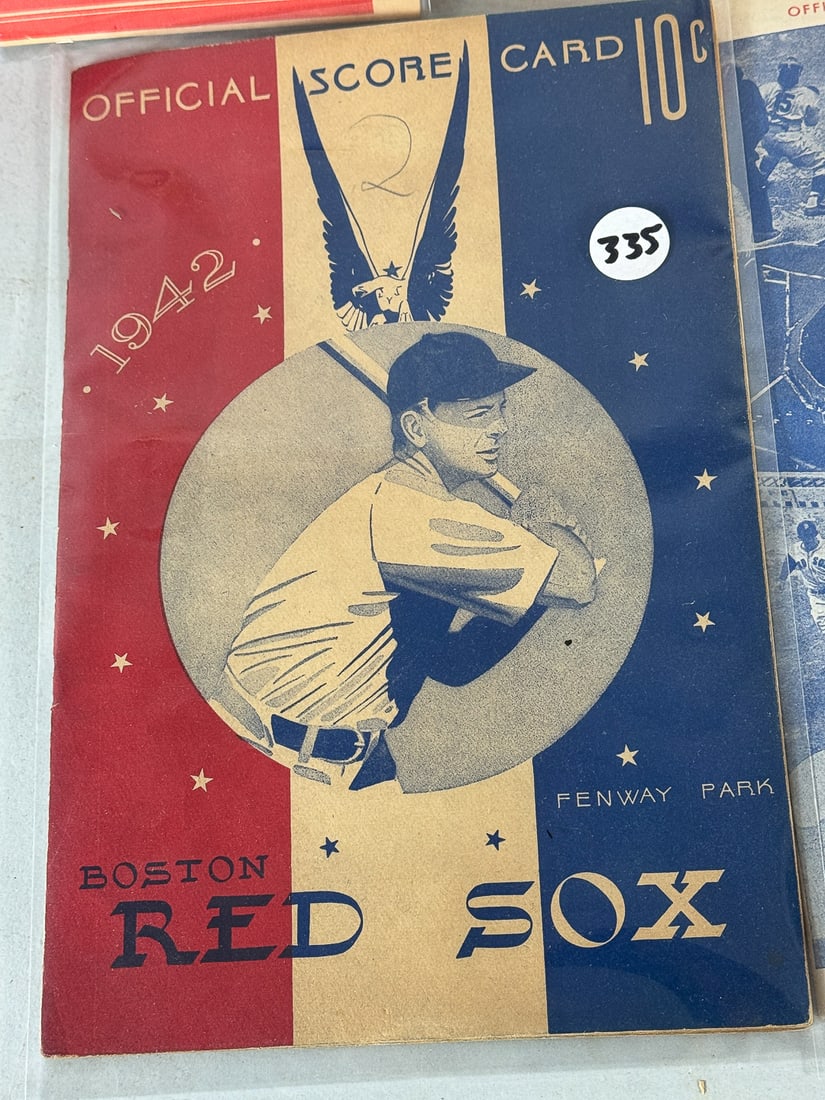 5 1940S BOSTON RED SOX PROGRAMS/SCORECARDS - 6