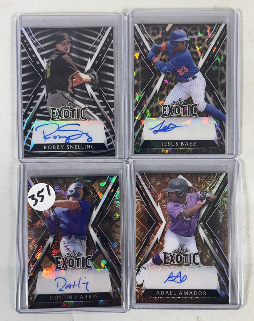 4 LEAF EXOTIC BASEBALL SIGNATURE CARDS (1 of 2)