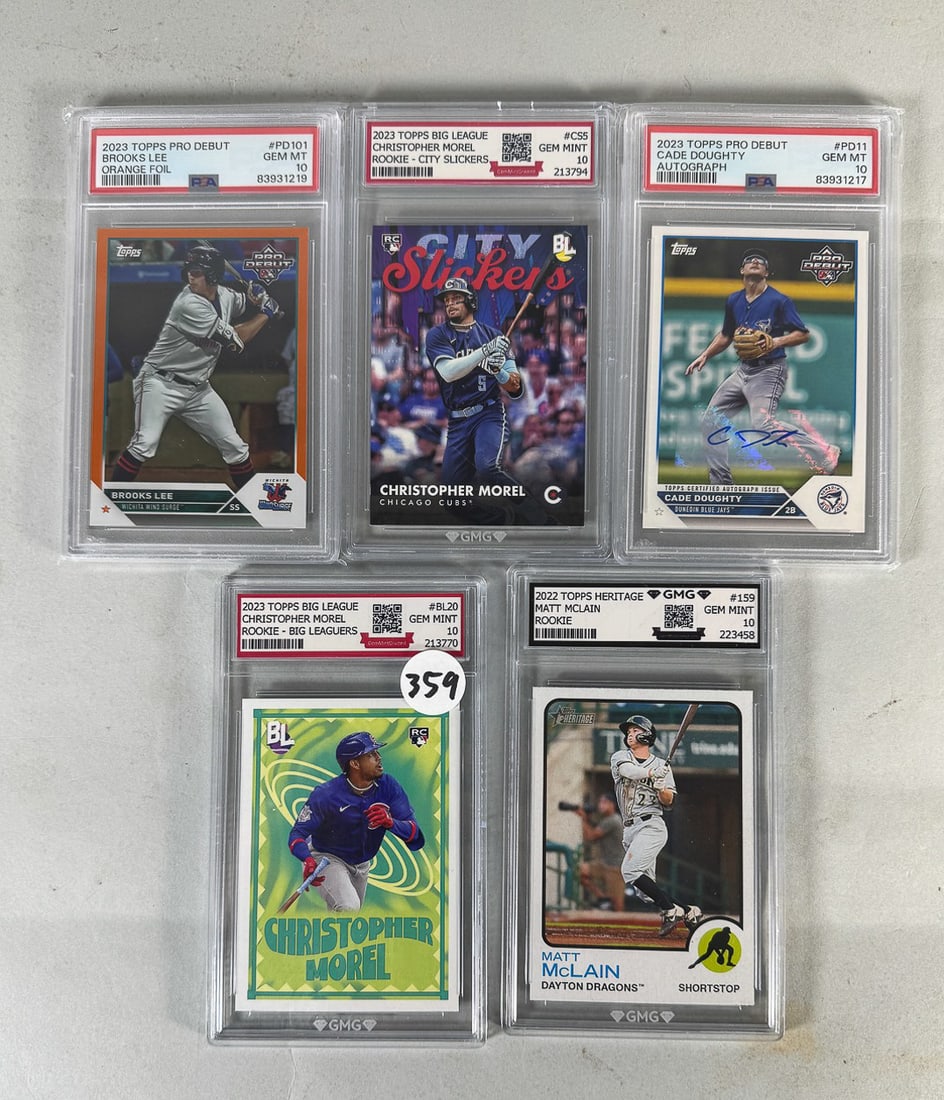 5 GRADED ROOKIE BASEBALL CARDS (1 of 3)