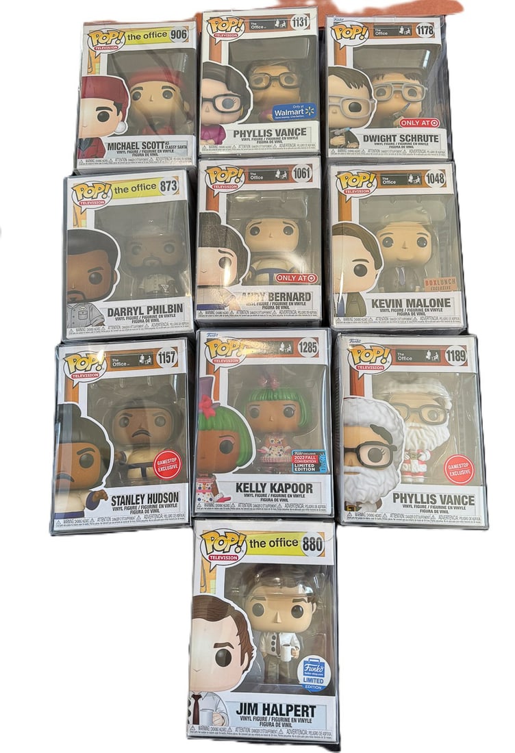 10 FUNKO POP MIB "THE OFFICE" FIGURES (1 of 5)