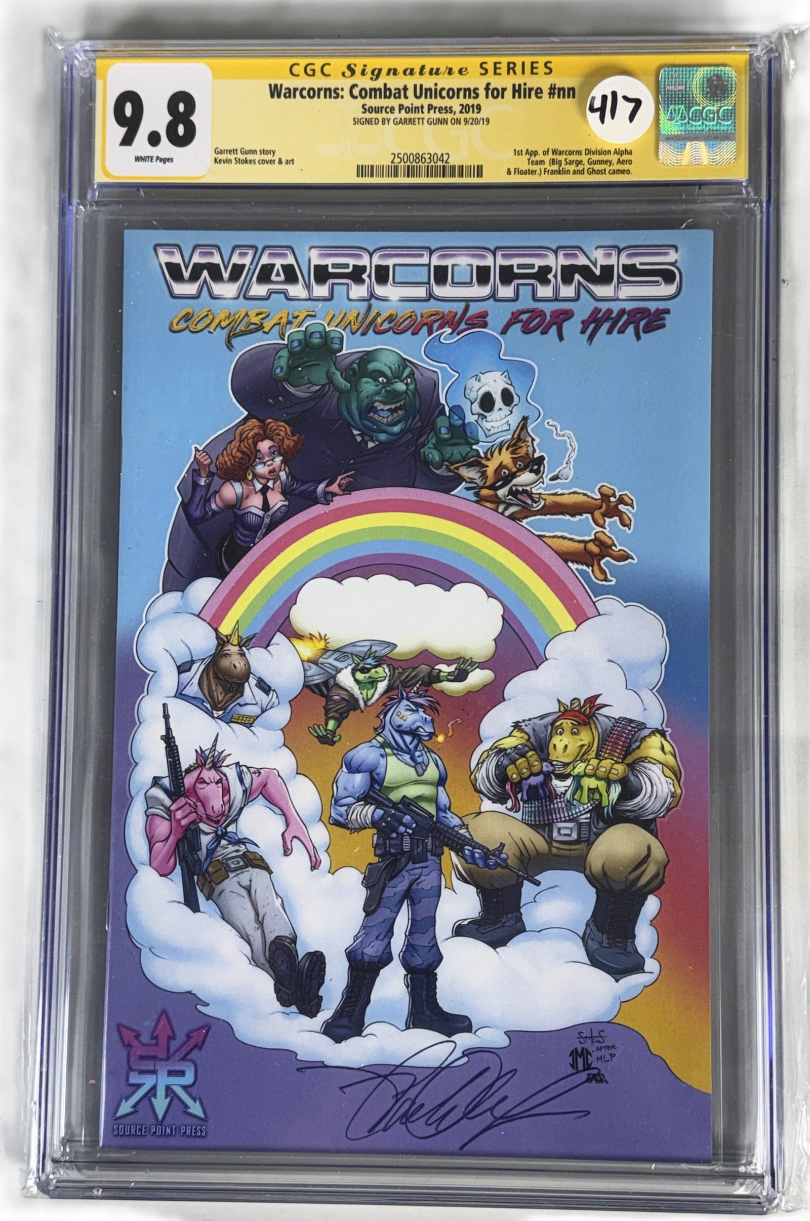 CGC SIGNATURE SERIES WARCORNS:COMBAT UNICORNS FOR HIRE #NN (1 of 4)
