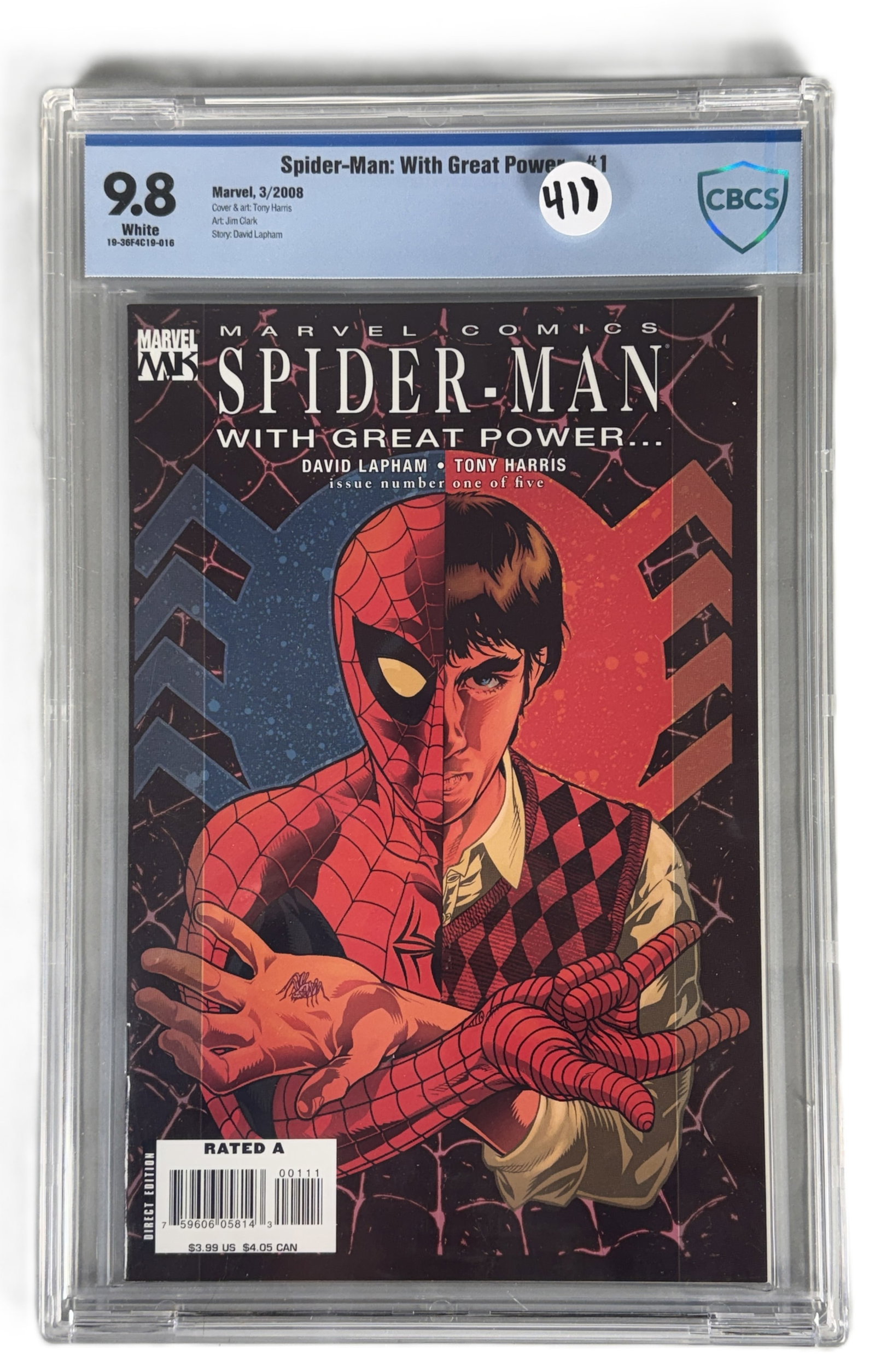 CGC GRADED COMIC SPIDER MAN WITH GREAT POWER #1: CGC GRADED COMIC SPIDER MAN WITH GREAT POWER #1