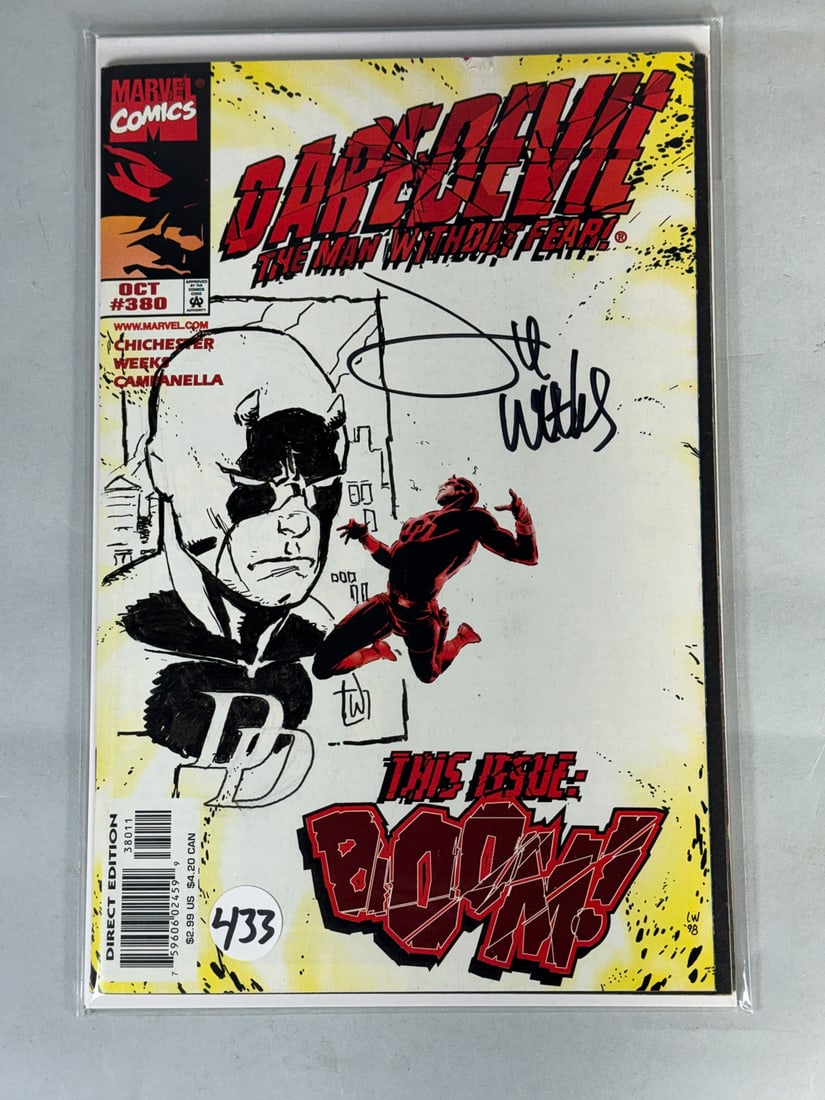 SIGNED COMIC BOOK MARVEL DAREDEVIL WITHOUT FEAR #380 (1 of 2)
