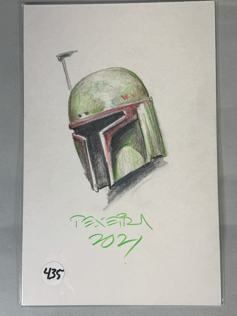 SIGNED COMIC BOOK MARK TEXEIRA MANDALORIAN HELMET: SIGNED COMIC BOOK MARK TEXEIRA MANDALORIAN HELMET