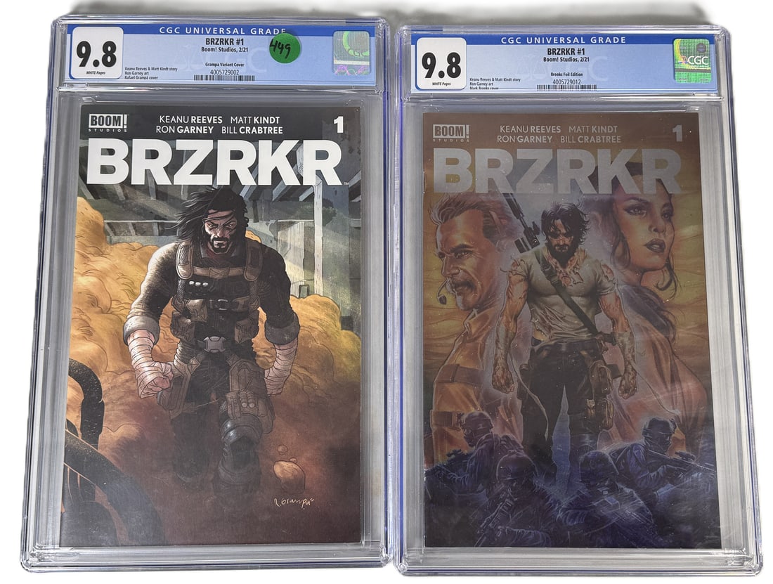 2 CGC GRADED COMICS BRZRKR 1 AND VARIANT (1 of 4)