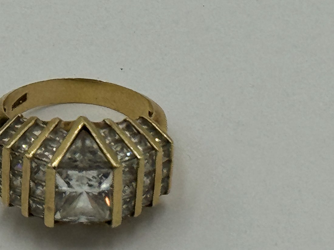 14K GOLD CZ RING, 9.89 GRAMS (1 of 5)