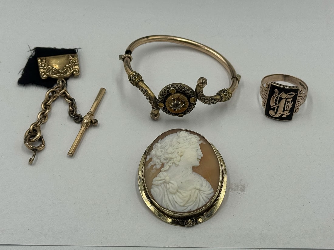 GEORGIAN GOLD FILLED JEWELRY LOT (1 of 6)