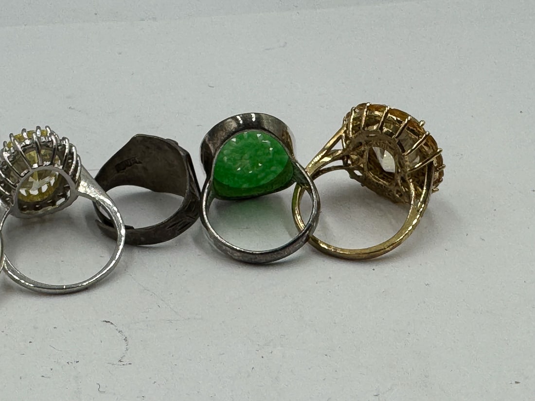 STERLING SILVER GEMSTONE BLING RINGS - 5