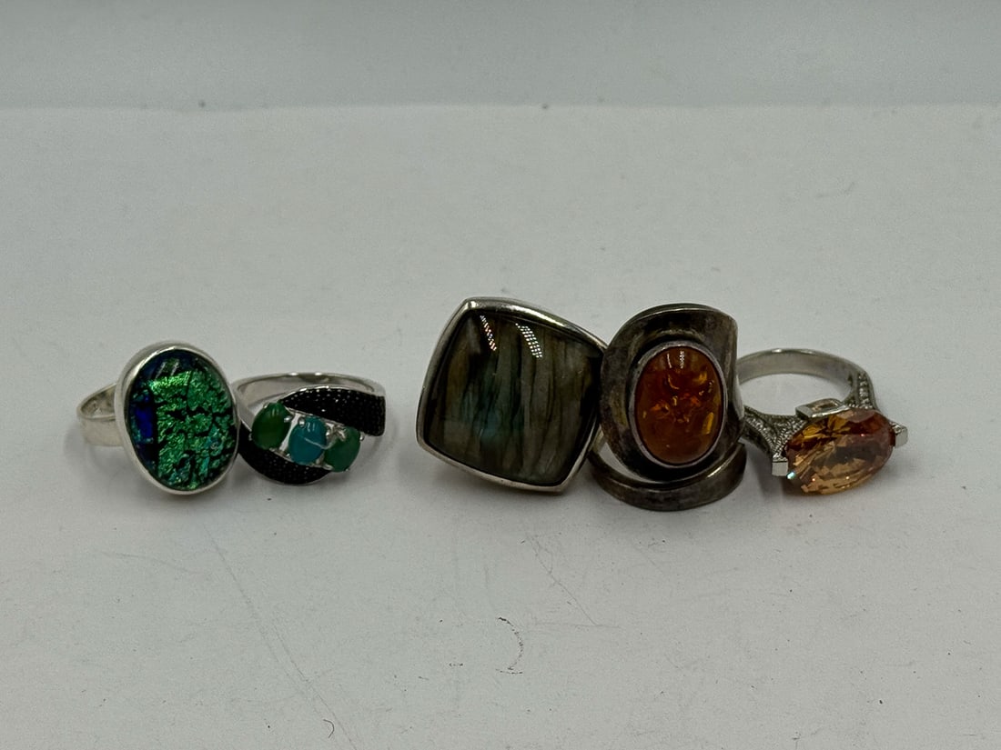 STERLING SILVER GEMSTONE BLING RINGS: STERLING SILVER GEMSTONE BLING RINGS