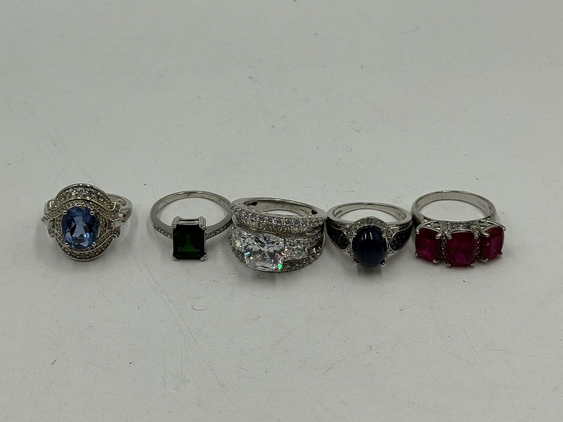 STERLING SILVER GEMSTONE BLING RINGS: STERLING SILVER GEMSTONE BLING RINGS