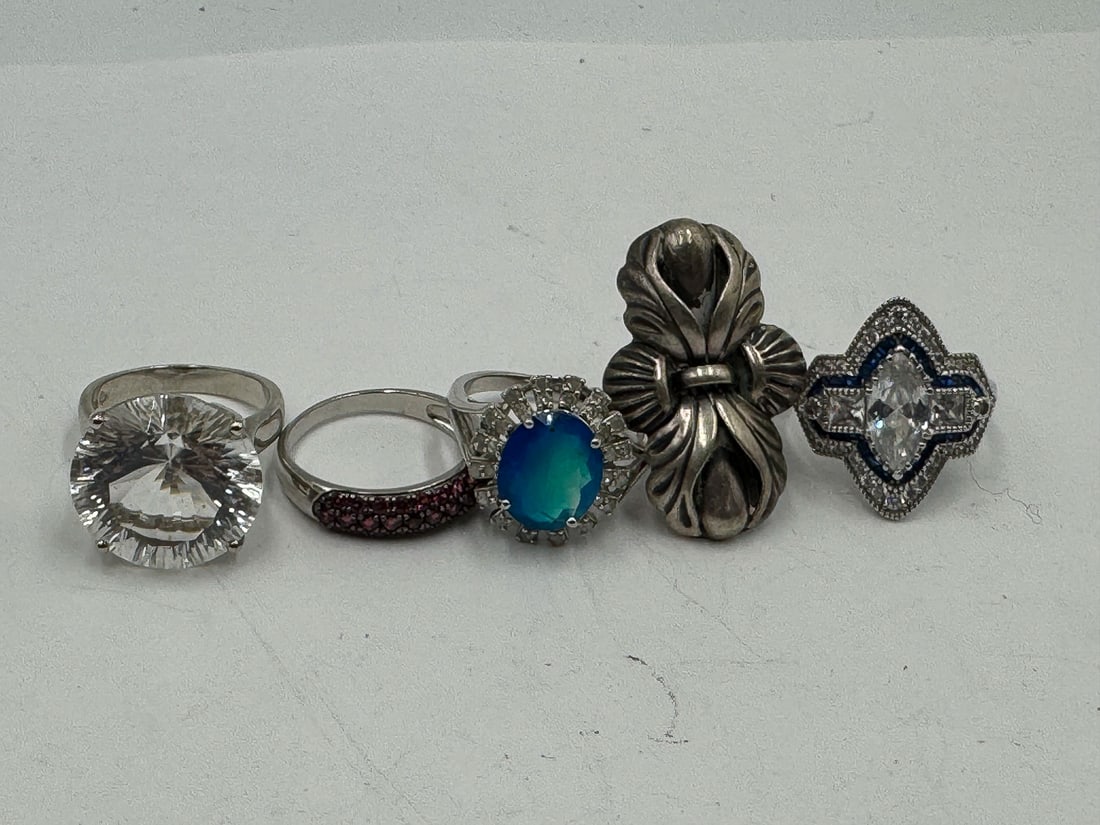 STERLING SILVER GEMSTONE BLING RINGS: STERLING SILVER GEMSTONE BLING RINGS