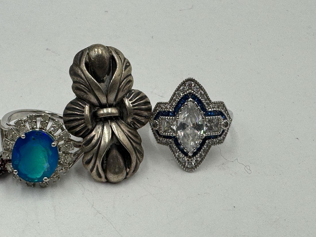STERLING SILVER GEMSTONE BLING RINGS - 2