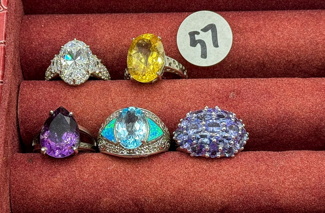 STERLING SILVER GEMSTONE BLING RINGS: STERLING SILVER GEMSTONE BLING RINGS