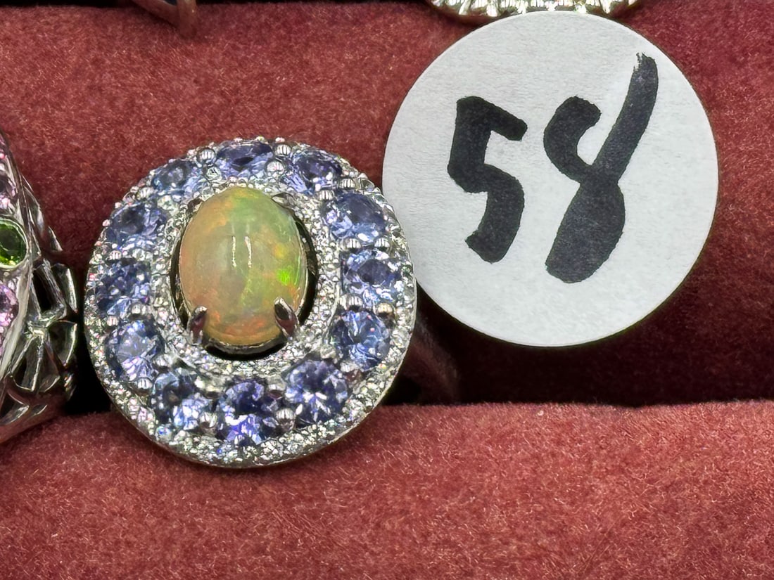 STERLING SILVER GEMSTONE BLING RINGS - 3