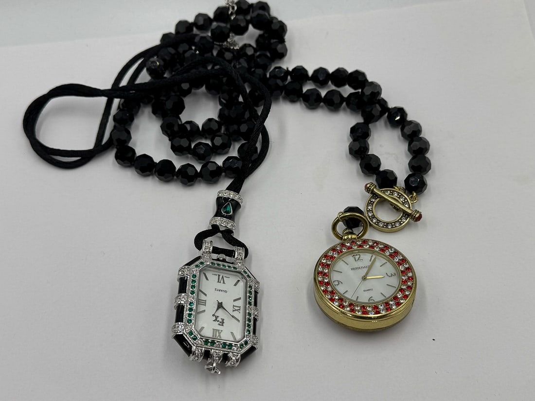 2 HEIDE DAUS TIME PIECE NECKLACES (1 of 3)