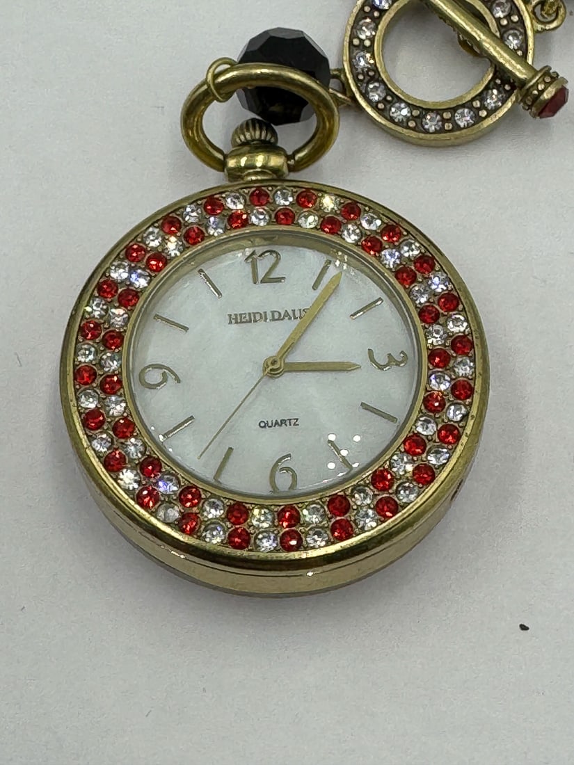 2 HEIDE DAUS TIME PIECE NECKLACES - 2