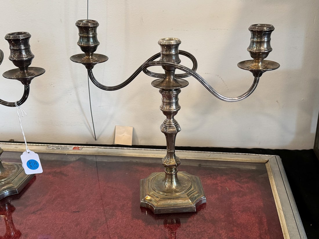 BARKER ELLIS SILVERPLATE CANDELABRA - 2