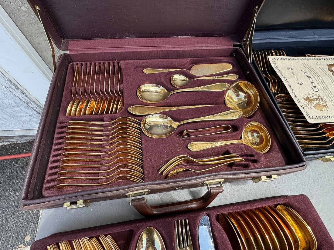 GERMAN 24K GOLD PLATED FLATWARE FOR 12 - 3