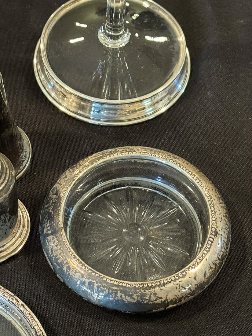 CRYSTAL AND STERLING SILVER ITEMS - 4
