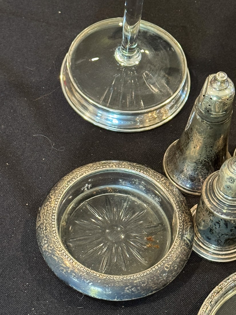 CRYSTAL AND STERLING SILVER ITEMS - 5