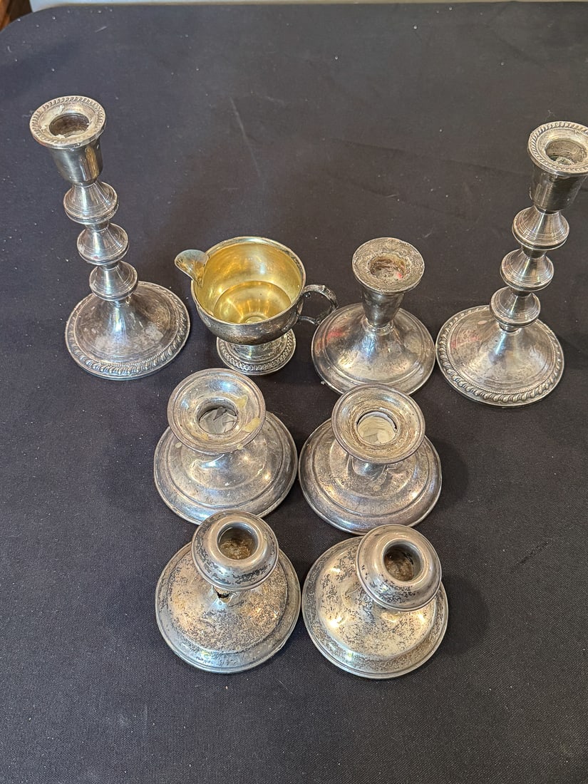 8 PIECES WEIGHTED STERLING SILVER - 2