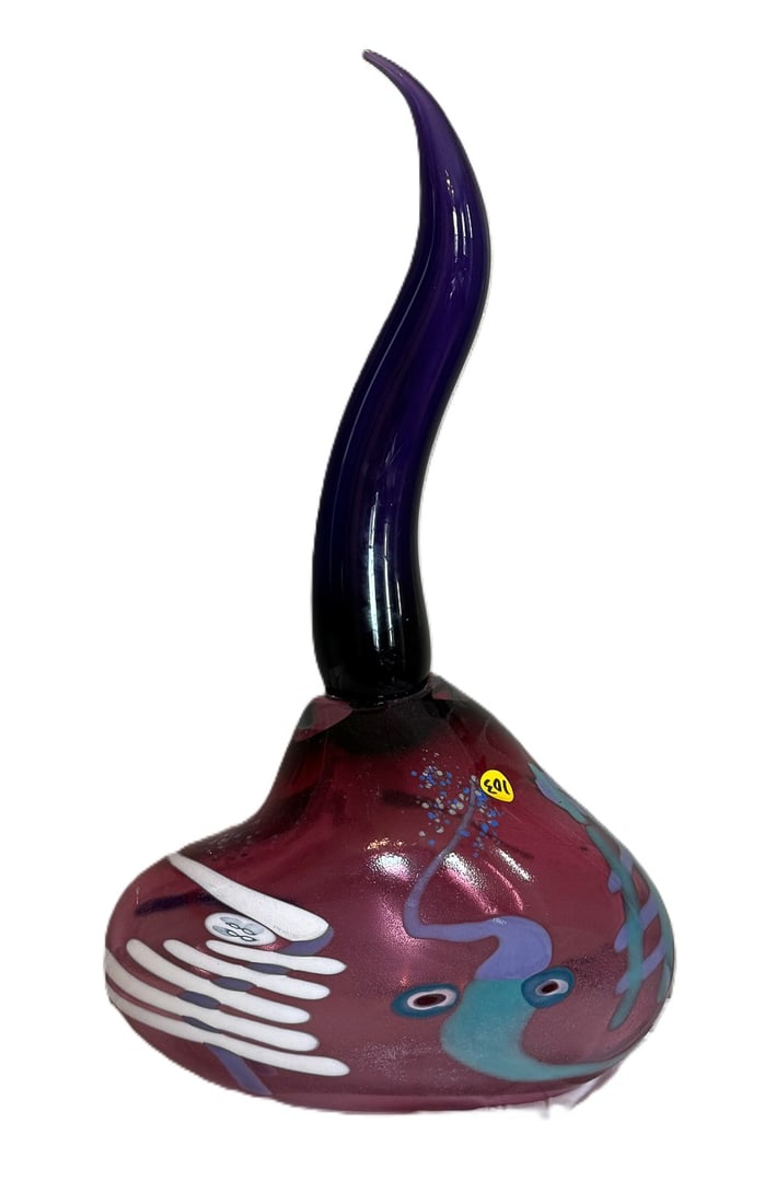 JP HOLMES ART GLASS SCULPTURE, 22" X 12" X 18": JP HOLMES ART GLASS SCULPTURE, 22" X 12" X 18"