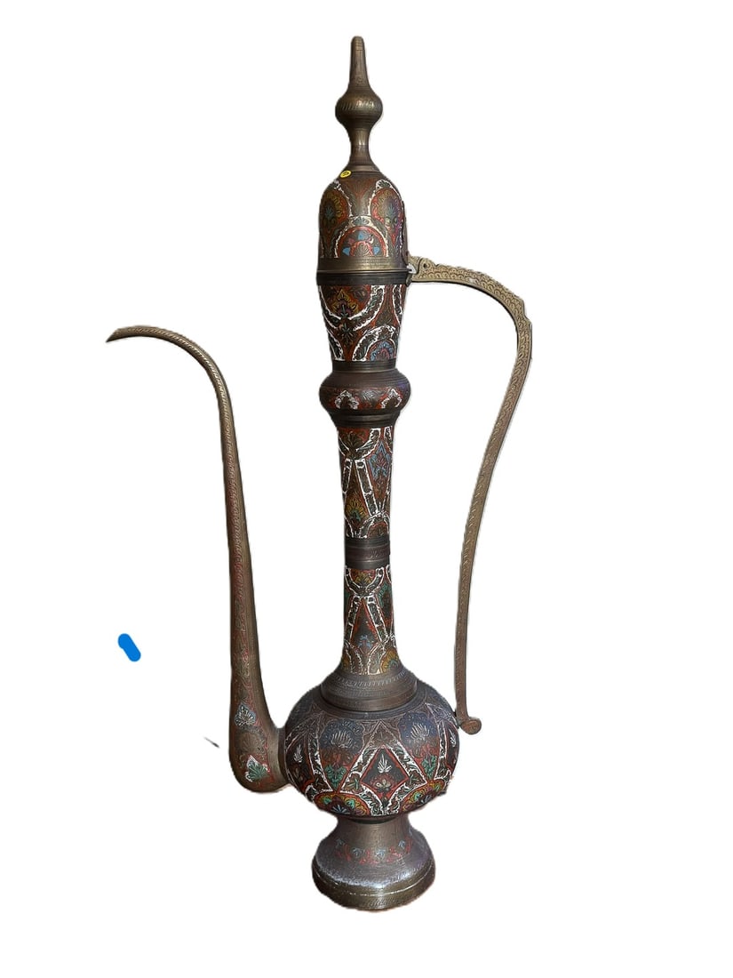 5' TALL CLOISSONE BRASS EWER, 31" X 16" X 64" (1 of 8)