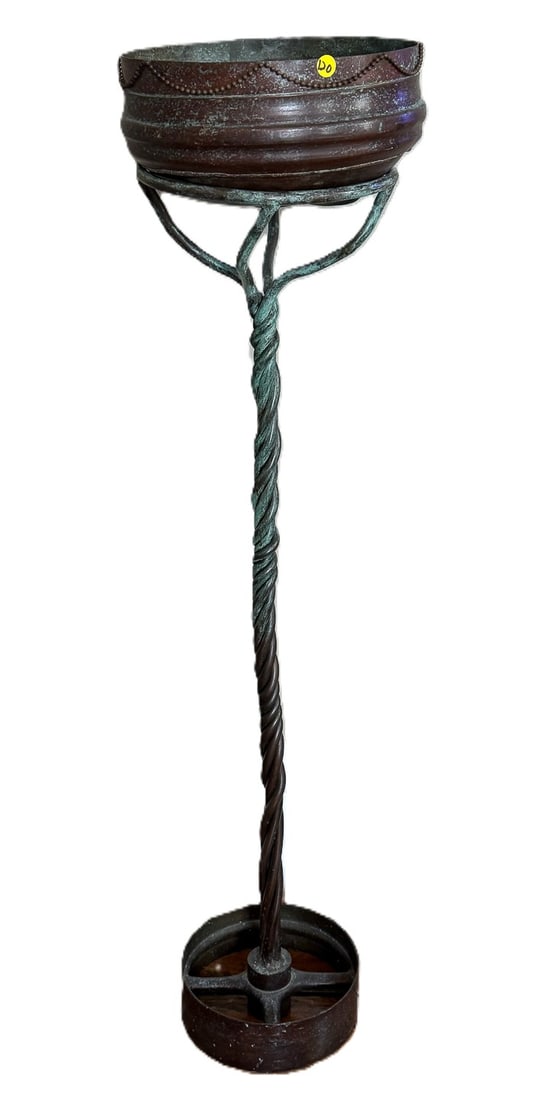 RICHARD PEPITONE BRONZE PLANT STAND, 12" X 50" (1 of 7)