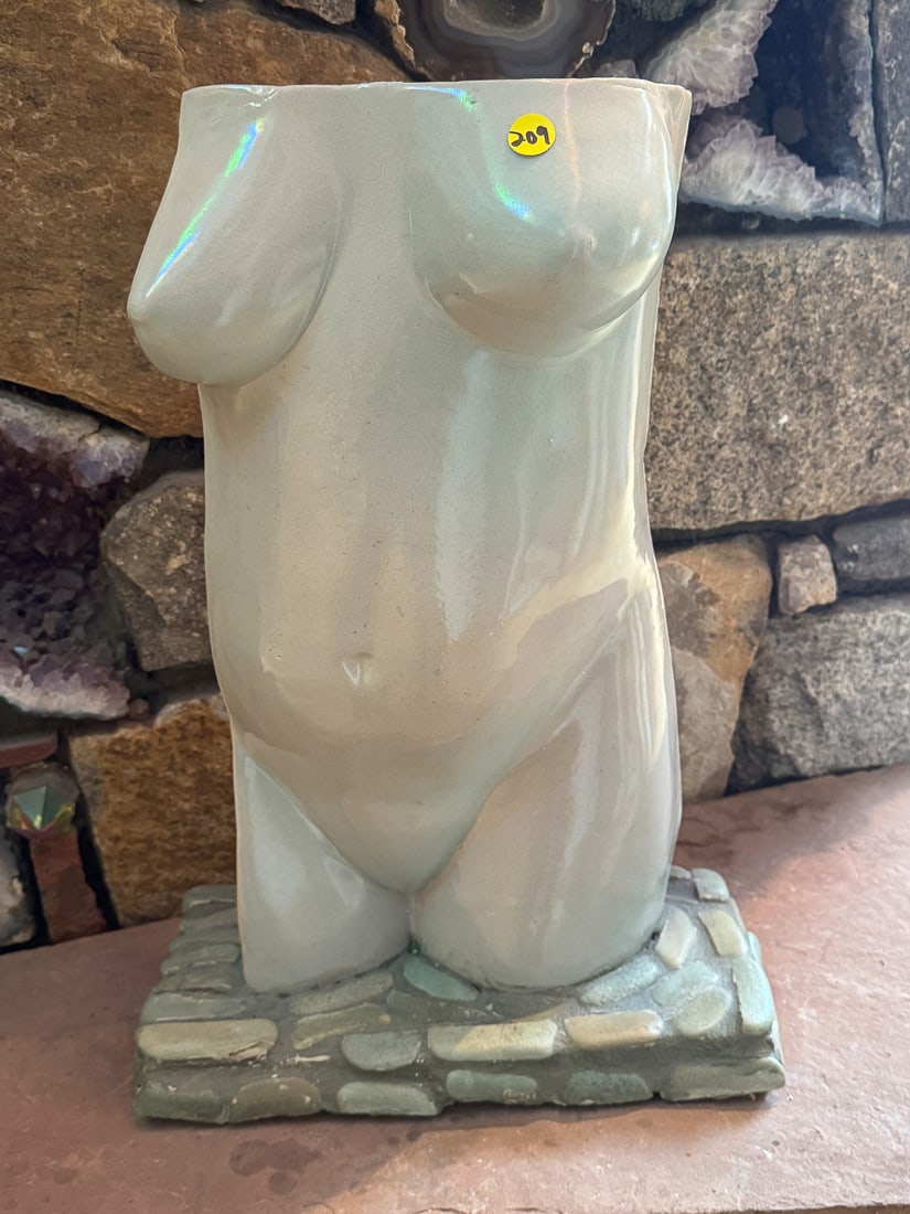 RICHARD PEPITONE CLAY POTTERY BUST, 6" X 11" X 19" (1 of 7)
