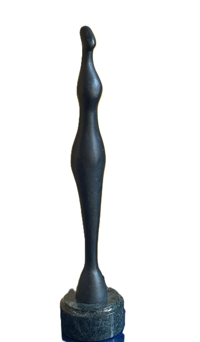 RICHARD PEPITONE BRONZE FIGURE ON STONE PLINTH, 4.5" X 19.5" (1 of 4)