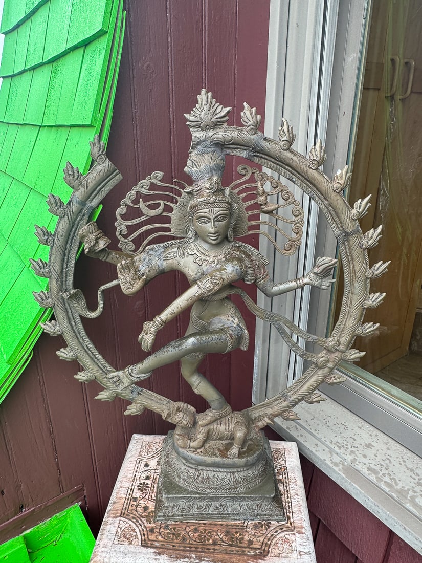 CAST IRON SHIVA FIGURE, 20" X 23" (1 of 4)