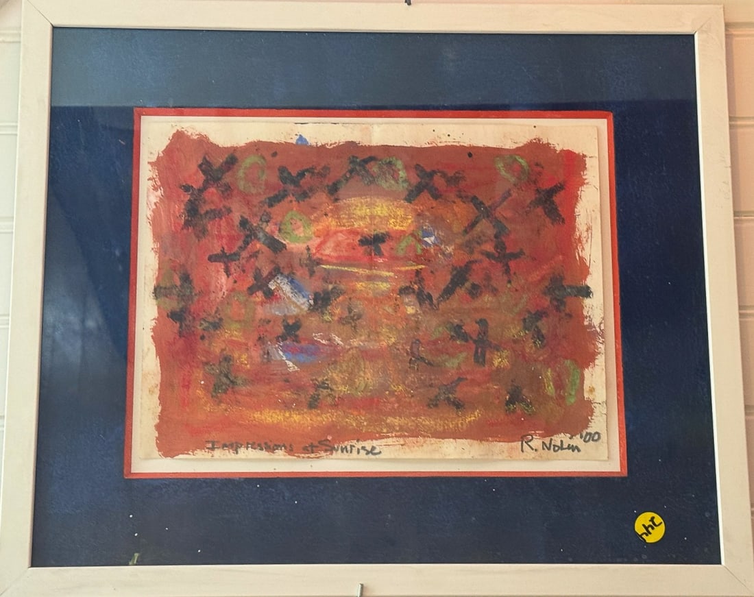 RAY NOLIN MIXED MEDIA PAINTING "SUNRISE" 14"X 12" (1 of 3)