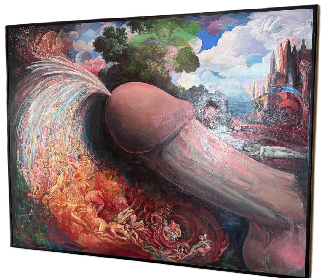 ROBERT GASOI PAINTING "FOUNTAIN OF YOUTH AFTRER CRANACH" 50" X 69" (1 of 7)
