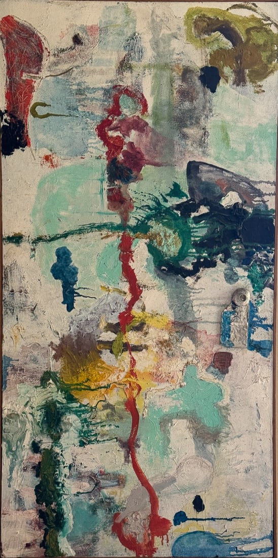 LUCAS MORAN ABSTRACT PAINTING ON BOARD 20" X32" (1 of 5)
