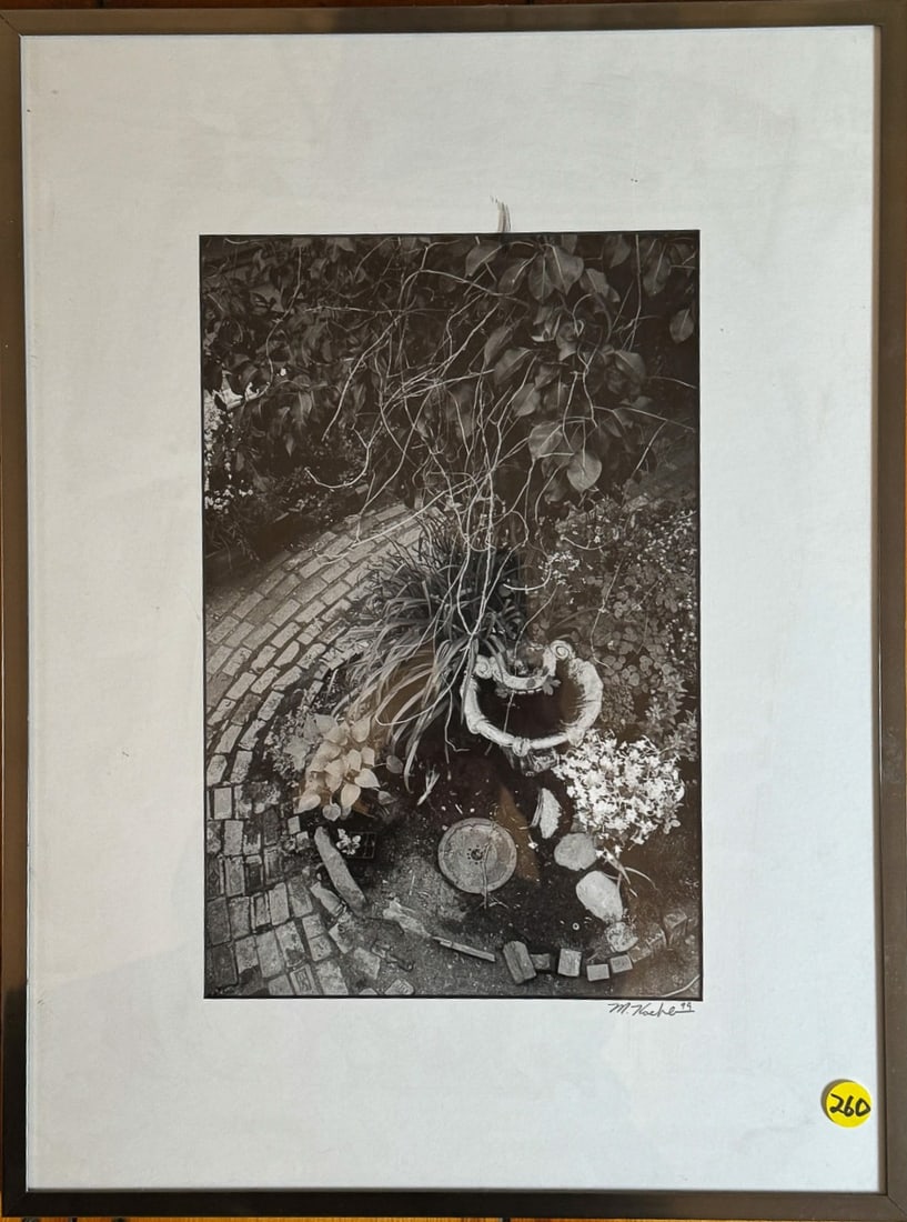 M. KOCHER PHOTOGRAPH "PROVINCETOWN GARDEN" 18"X 14" OVERALL: M. KOCHER PHOTOGRAPH "PROVINCETOWN GARDEN" 18"X 14" OVERALL