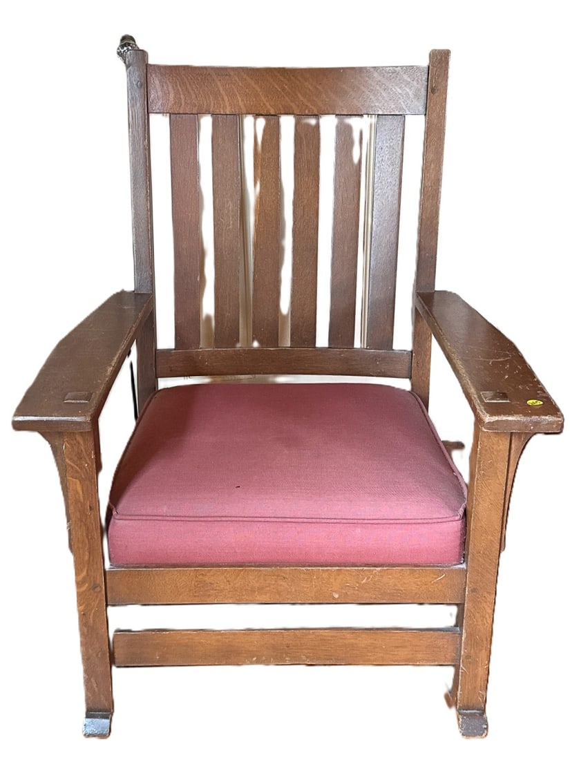 MISSION OAK ROCKER 27" X 27" X 26" (1 of 4)