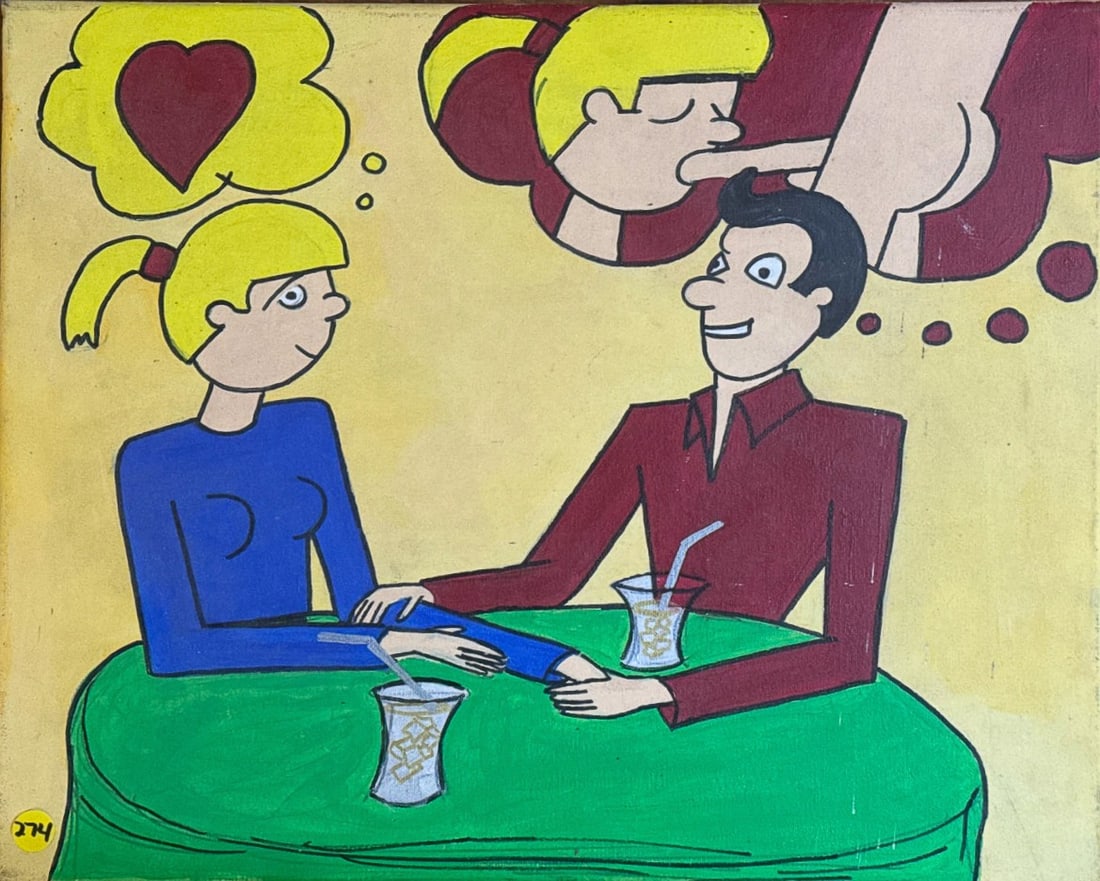 DOUGLAS BLAMY POP ART PAINTING (DR DREAD) 20" X 18" (1 of 3)