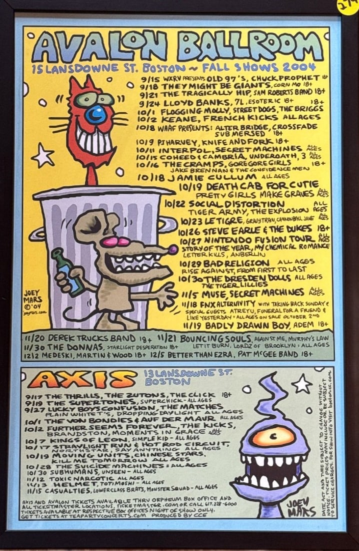 JOEY MARS 2004 CONCERT POSTER 18"X11" (1 of 2)