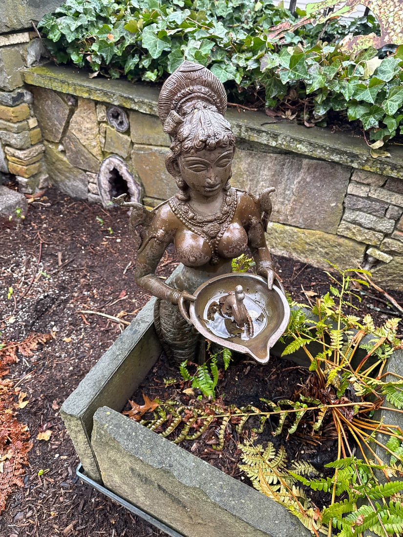 STANDING BRONZE SHIVA W/ WATER, 38": STANDING BRONZE SHIVA W/ WATER, 38"