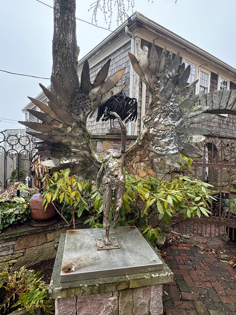 PIERRE RICHE STAINLESS STEEL ICARUS, 58" X 50" X 25" (1 of 7)