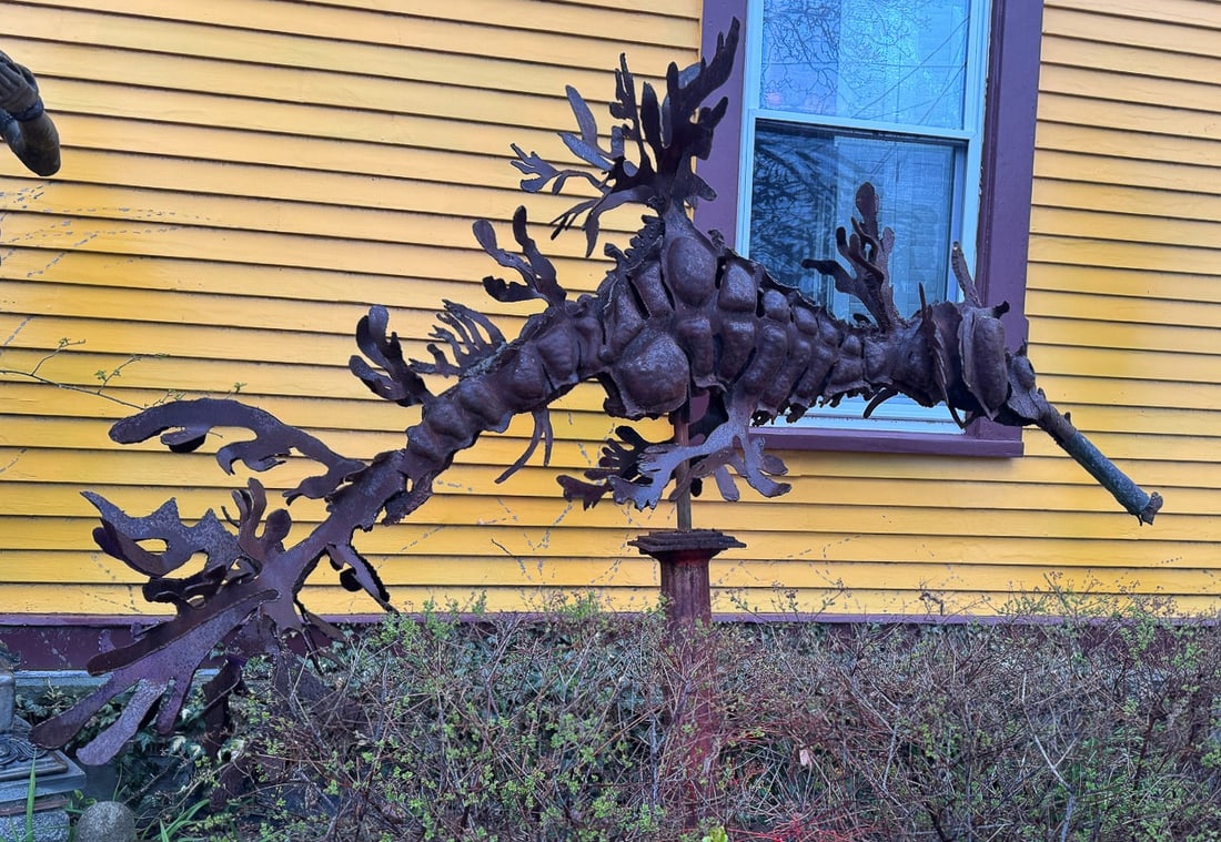 GIANT WROUGHT IRON SEA DRAGON MOSQUITO, 120" X 76" X 40" - 5