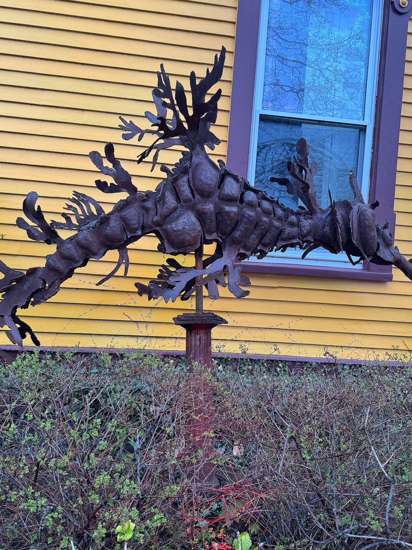 GIANT WROUGHT IRON SEA DRAGON MOSQUITO, 120" X 76" X 40" - 6