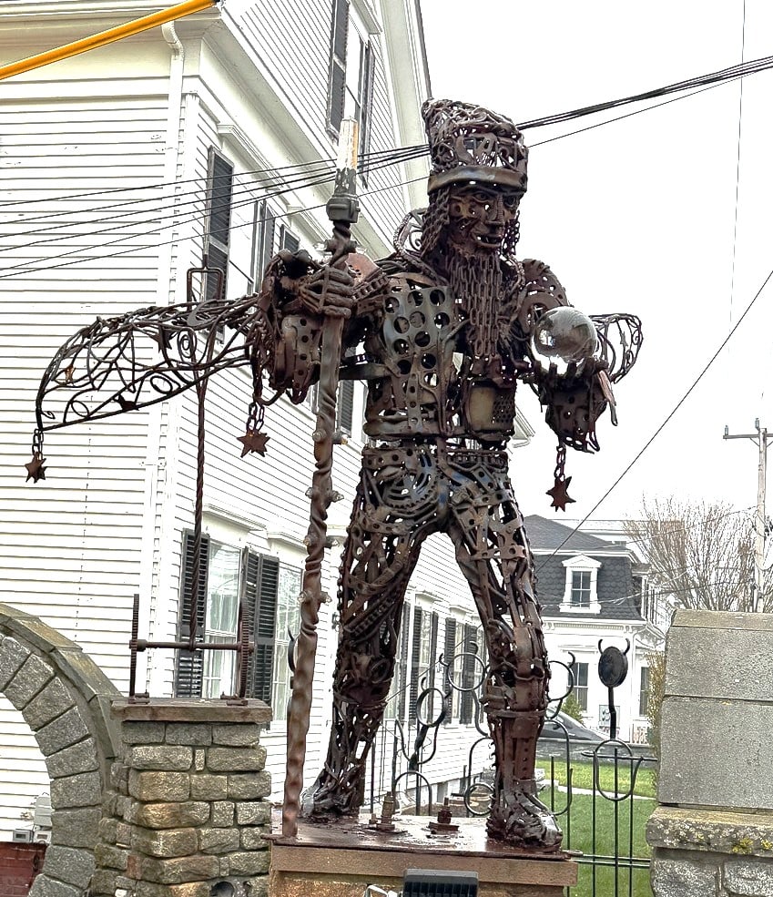 PIERRE RICHE WIZARD W/ SCULPTURE, 120" X 84" X 84": PIERRE RICHE WIZARD W/ SCULPTURE, 120" X 84" X 84"